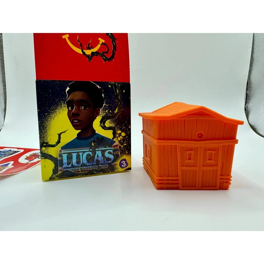 McDonalds‎ Stranger Things Lucas Sinclair Happy Meal Toy 3 Orange Case Stickers